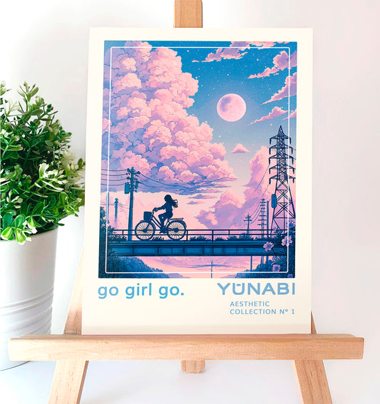 Printed Postcard - Go Girl Go.