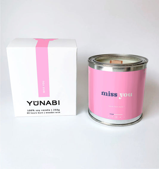 Personalised Miss You 9 oz. Candle