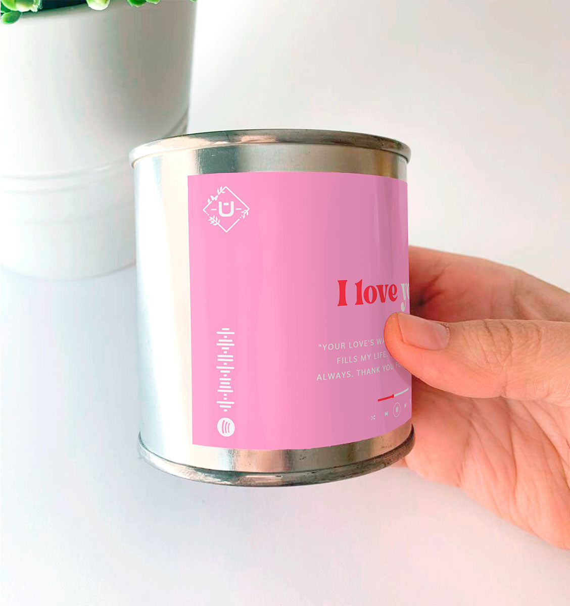 Personalised I love you 9 oz. Candle