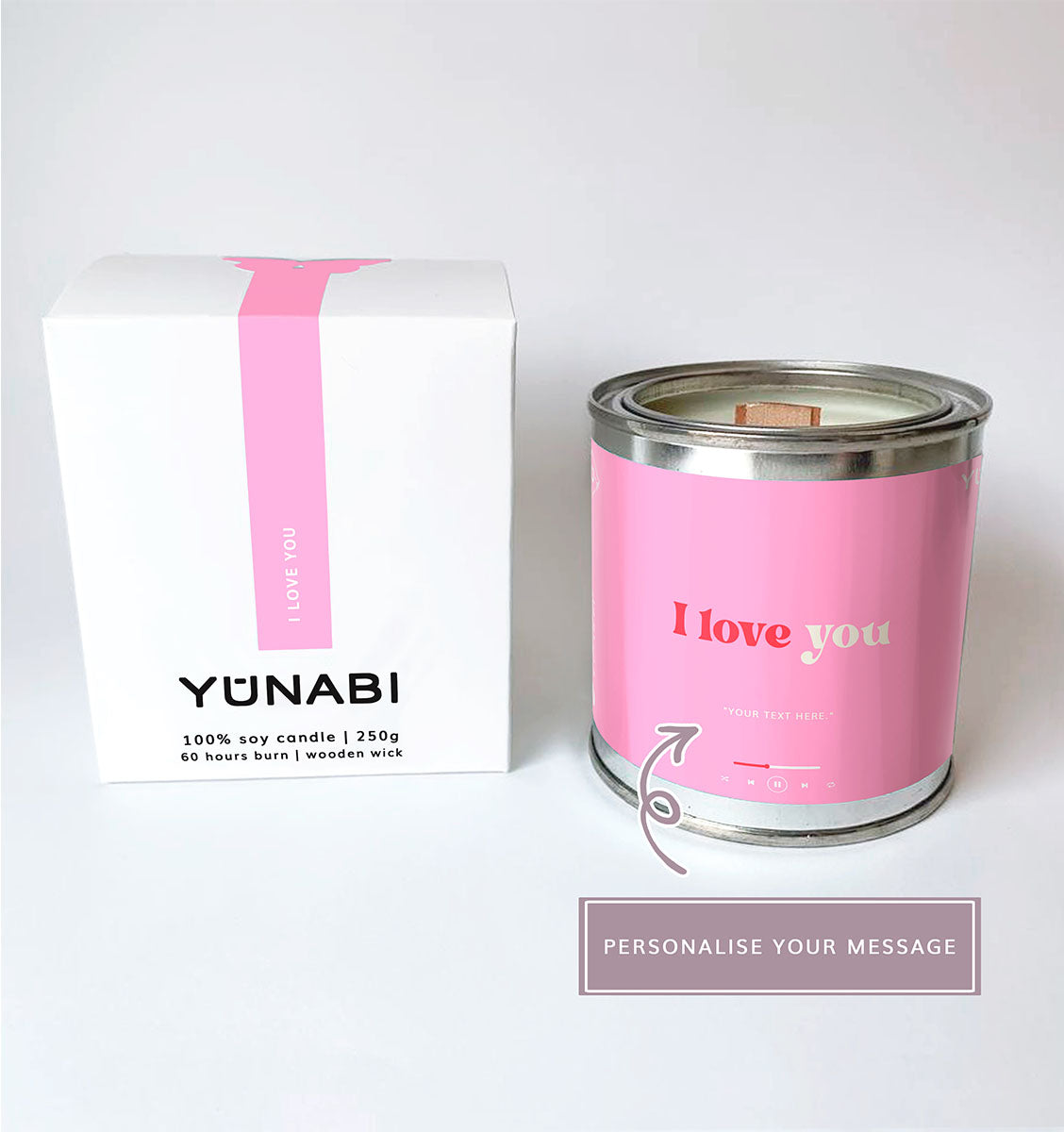 Personalised I love you 9 oz. Candle