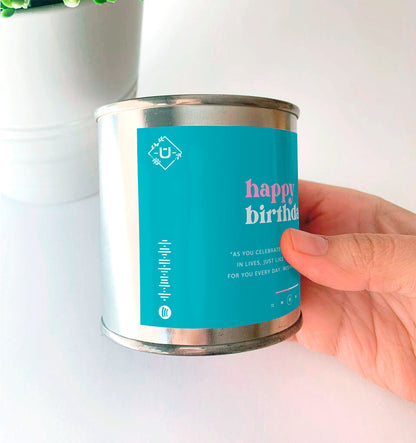 Personalised Happy Birthday 9 oz. Candle