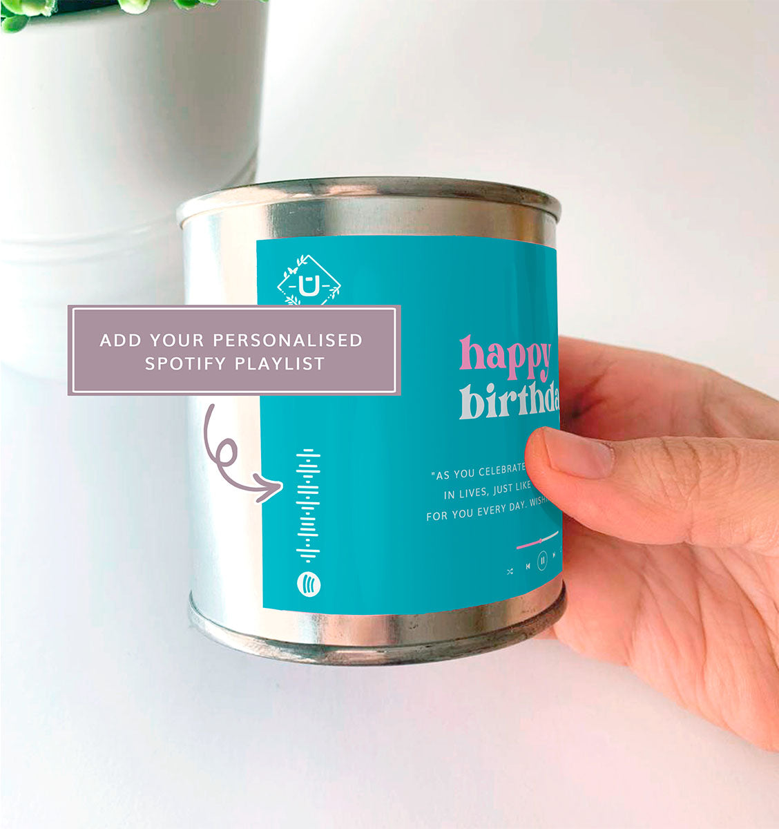 Personalised Happy Birthday 9 oz. Candle