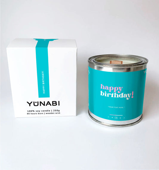 Personalised Happy Birthday 9 oz. Candle