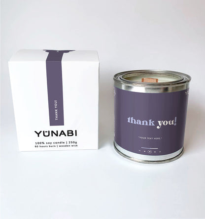 Personalised Thank You 9 oz. Candle