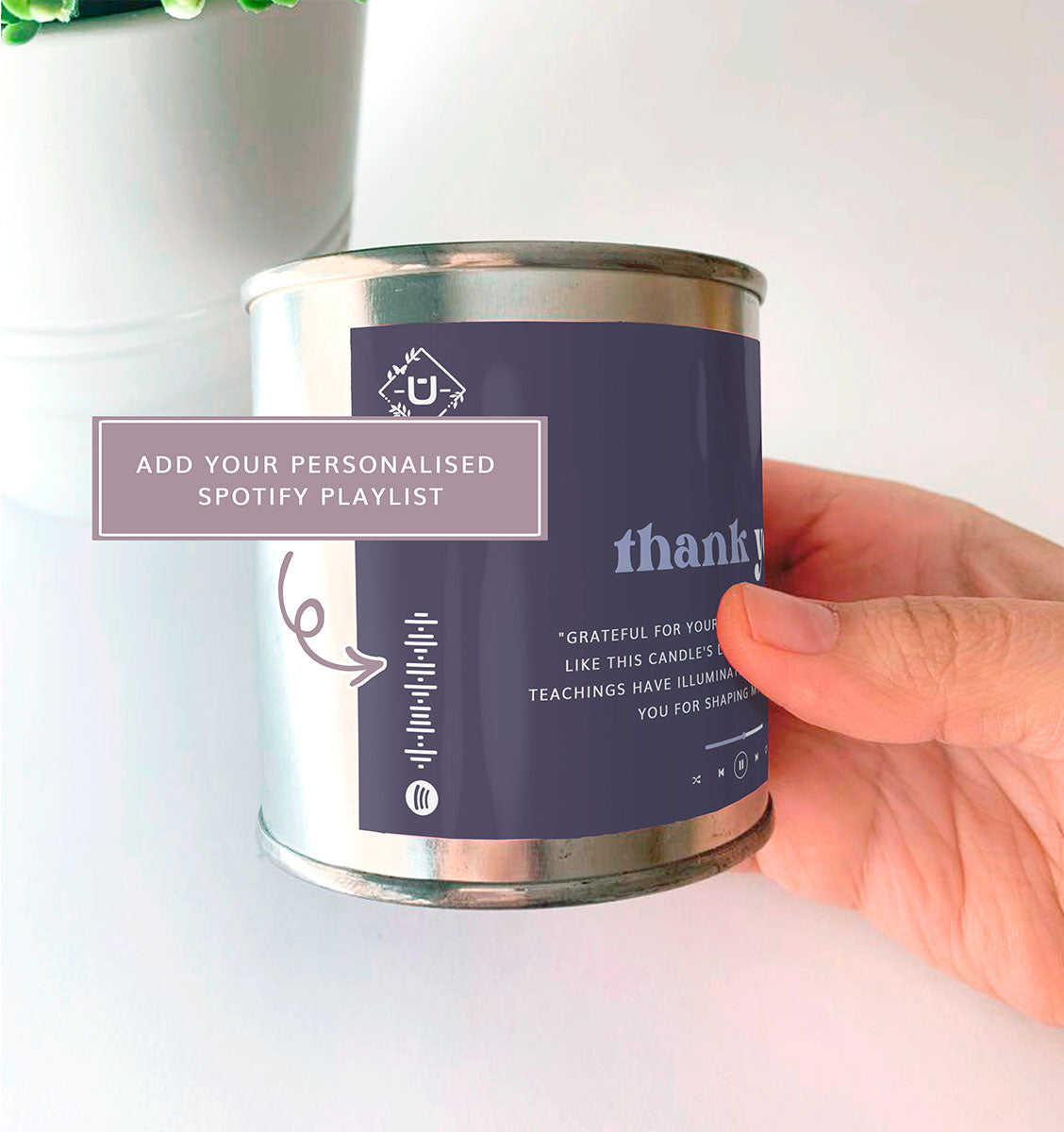 Personalised Thank You 9 oz. Candle