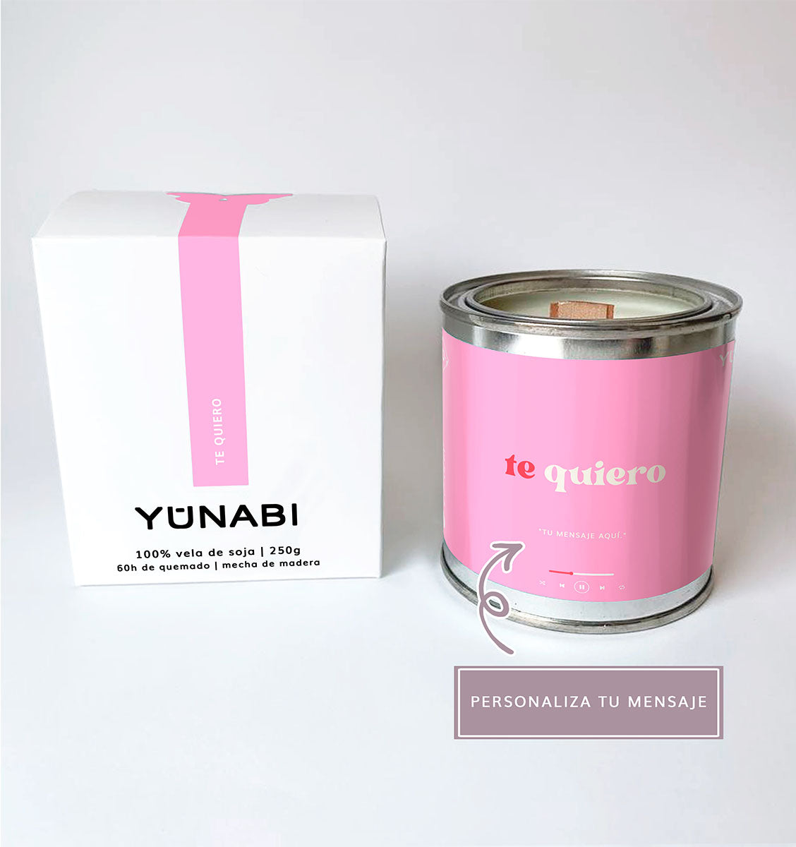 Personalised Te Quiero 9 oz. Candle