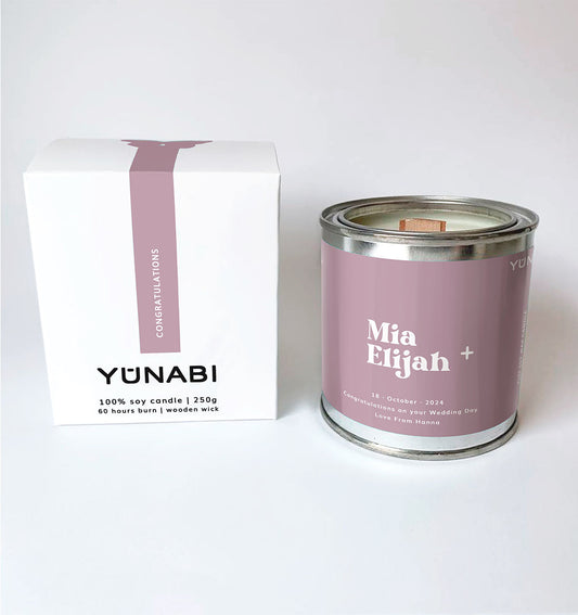 Personalised Wedding 9 oz. Candle